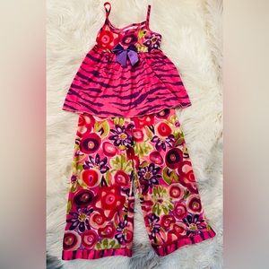 Girls 2 pc Pajamas Set - Fun Print